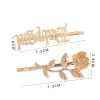 Fashionable hairpin, Gothic, European and American style, golden rose one-line fringe, seaside clip, high street retro artistic style letter hair accessory Application Scenario